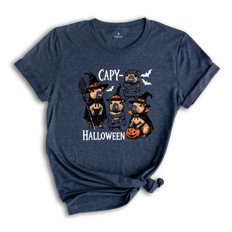 Capy Halloween Shirt, Capybara Halloween Shirt, Cute Halloween Shirt, Halloween Gift, Spooky Season Shirt, Witch Shirt, Halloween Crewneck