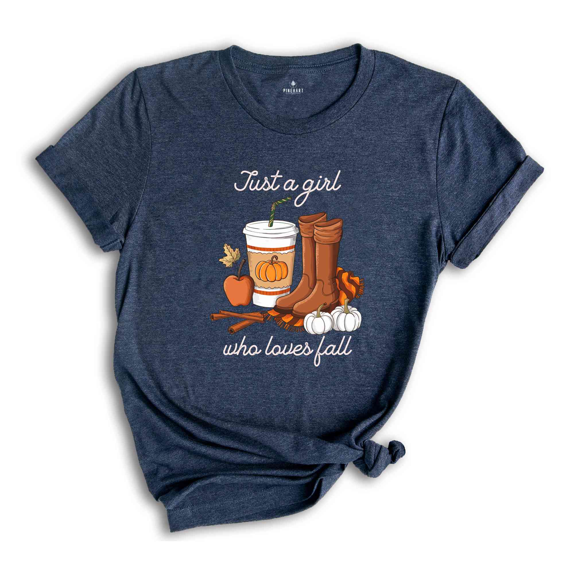 Just A Girl Who Loves Fall Shirt, Fall Shirt, Pumpkin Shirt, Coffee Lover Shirt, Happy Thanksgiving Shirt,Thanksgiving Gift