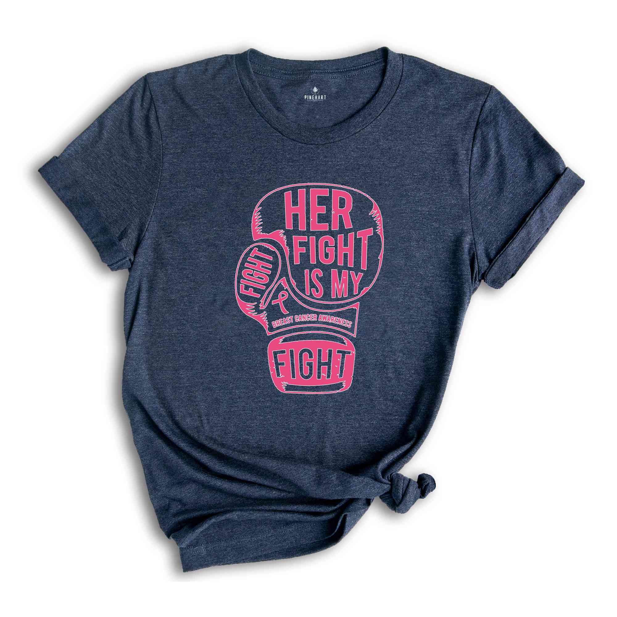 Her Fight is My Fight, His Fight is My Fight Shirt, Cancer Support Tee, Couple Cancer Awareness Shirt, Cancer Survivor, Pink Ribbon Shirt