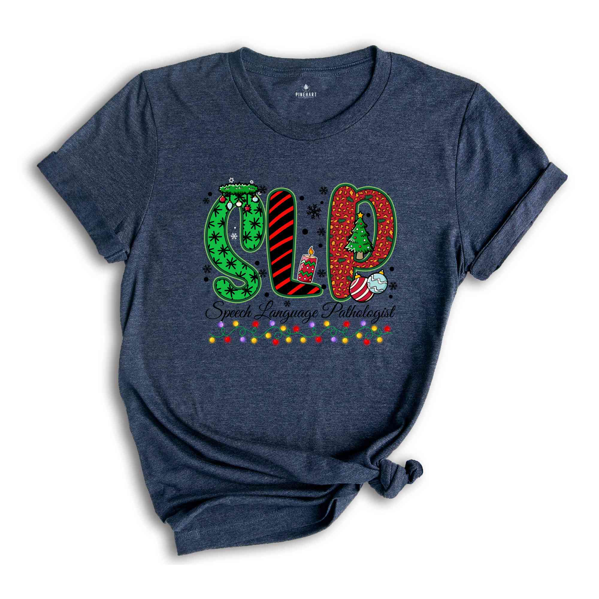 Christmas SLP T-Shirt, Speech Language Pathologist Shirt, Christmas Gift For SLP, Cute Xmas Speech Therapy Tee, Holiday SLP Tee