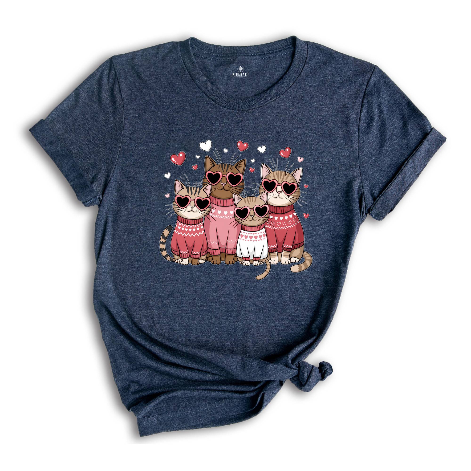 Valentine Cat Shirt, Cute Valentines T-Shirt, Cat Lover Shirt, Cat Shirt, Valentines Shirt, Cat Lover Tee, Cat Mom, Valentines Gift