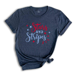 Stars And Strips Shirt, American Shirt, Red And Blue Shirt, American Flag Shirt, Patriotic Shirt, USA Shirt