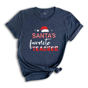 Santa's Favorite Teacher Shirt, Teacher Christmas Shirt, Teacher Gift, Christmas Gift, Holiday Shirt, Christmas Party Shirt, Happy Christmas