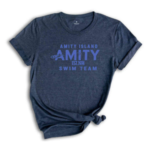 Amity Island Swim Team Shirt, Jaws Shirt, Funny Movie Shirt, Amity Island Movie Shirt, Great White Shark Shirt, Swim Shirt, Beach Shirt