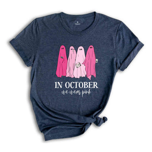 Halloween Mean Girls Shirt, On Wednesday We Wear Pink Ghost Shirt, Mean Girls Ghost Shirt, Pink Ghost Shirt, Mean Girls Halloween