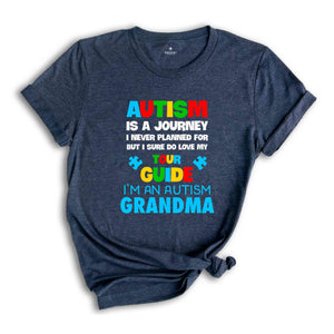 Autism Is A Journey Shirt, Autism Grandma Shirt, Autism Awareness Shirt, Neurodiversity Shirt, Puzzle Piece, ADHD Shirt, Autism Month Shirt