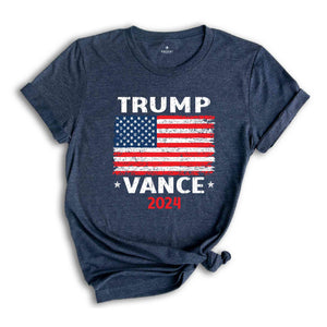 Trump Vance 2024 T-Shirt, Trump Vance Shirt, Donald Trump Shirt, Republican Tee, Trump Vance American Flag shirt