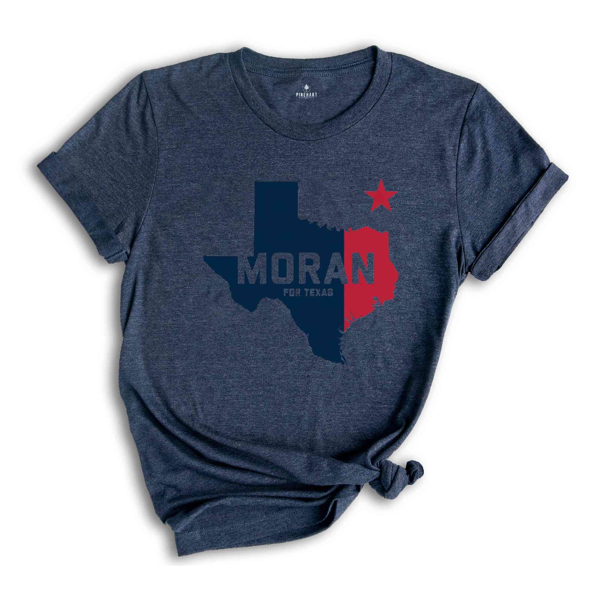 Nathaniel Moran for Texas 2024 Congressional Elections Campaign T-Shirt, Nathaniel Moran for Congress 2024 November Elections Tee