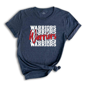 Team Mascot Shirt, Warriors Team Shirt, Warriors Football Shirt, Warriors Fan Shirt, Warriors School Shirt, Warriors School Spirit