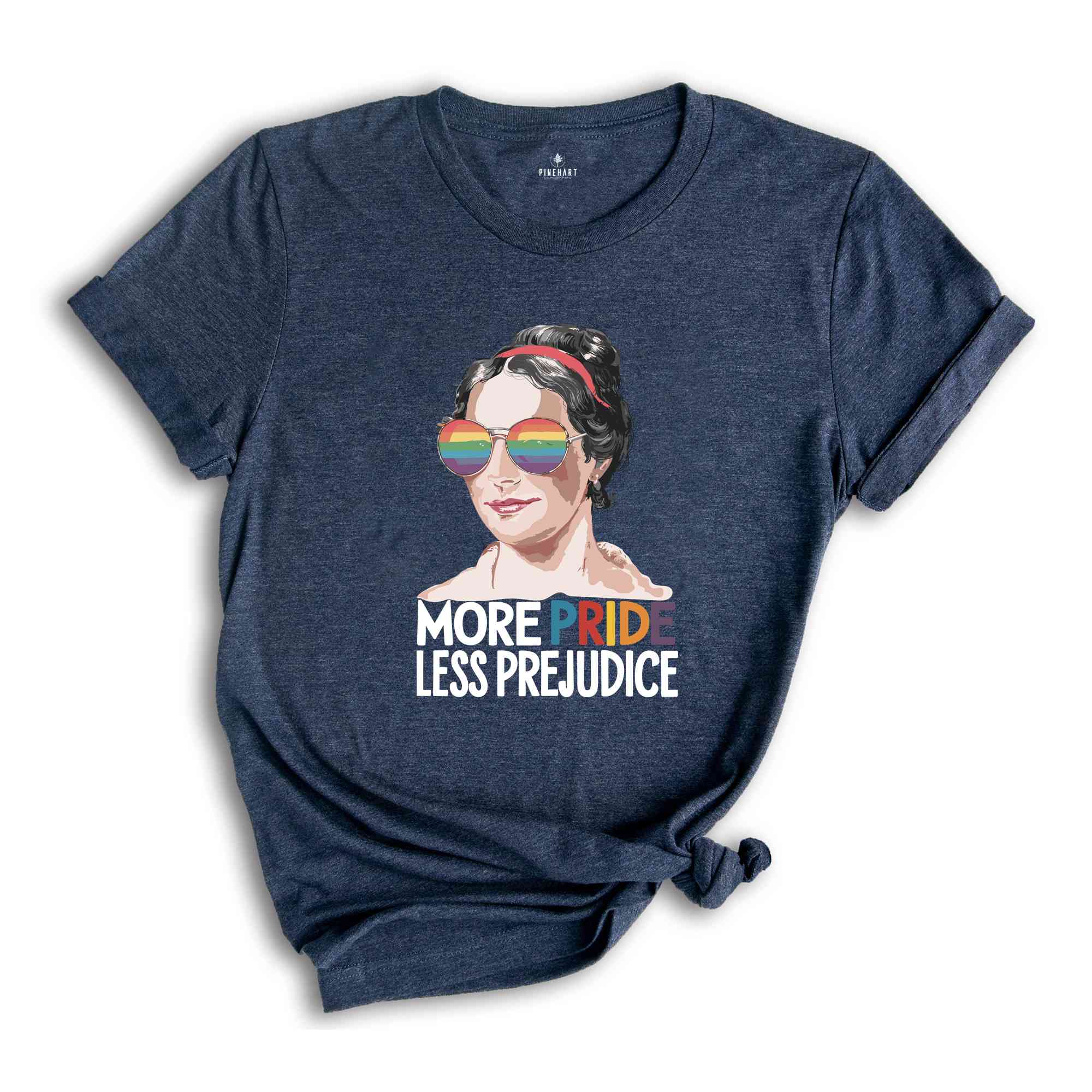 More Pride Less Prejudice, Funny LGBTQ Shirt, Proud Ally Shirt, Pride Month Shirt, Supporting Lgbt People Shirt, Jane Austen Shirt