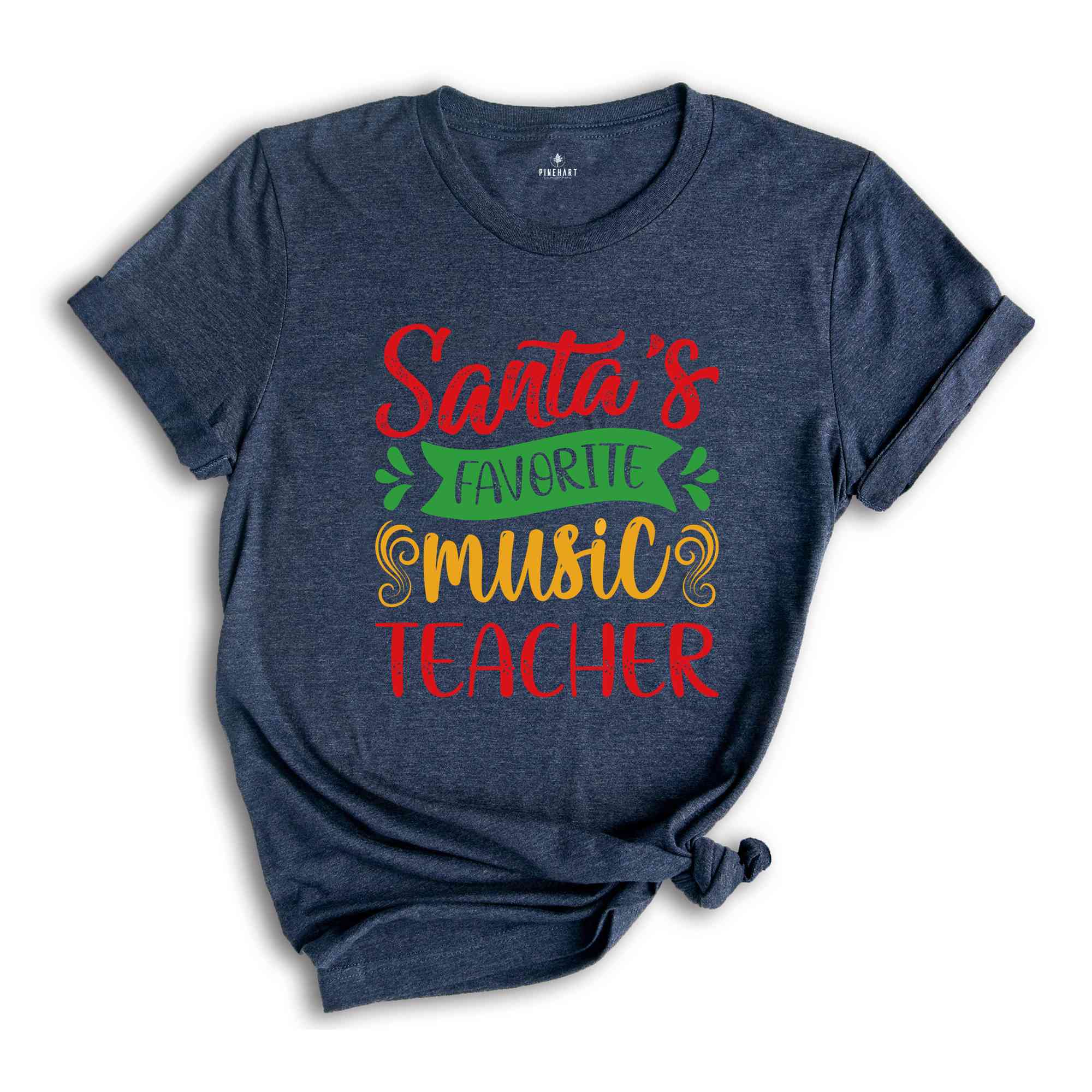 Music Teacher Christmas Shirt, Santa's Favorite Music Teacher, Funny Christmas Tee, Holiday Shirt, Christmas Teacher Tee