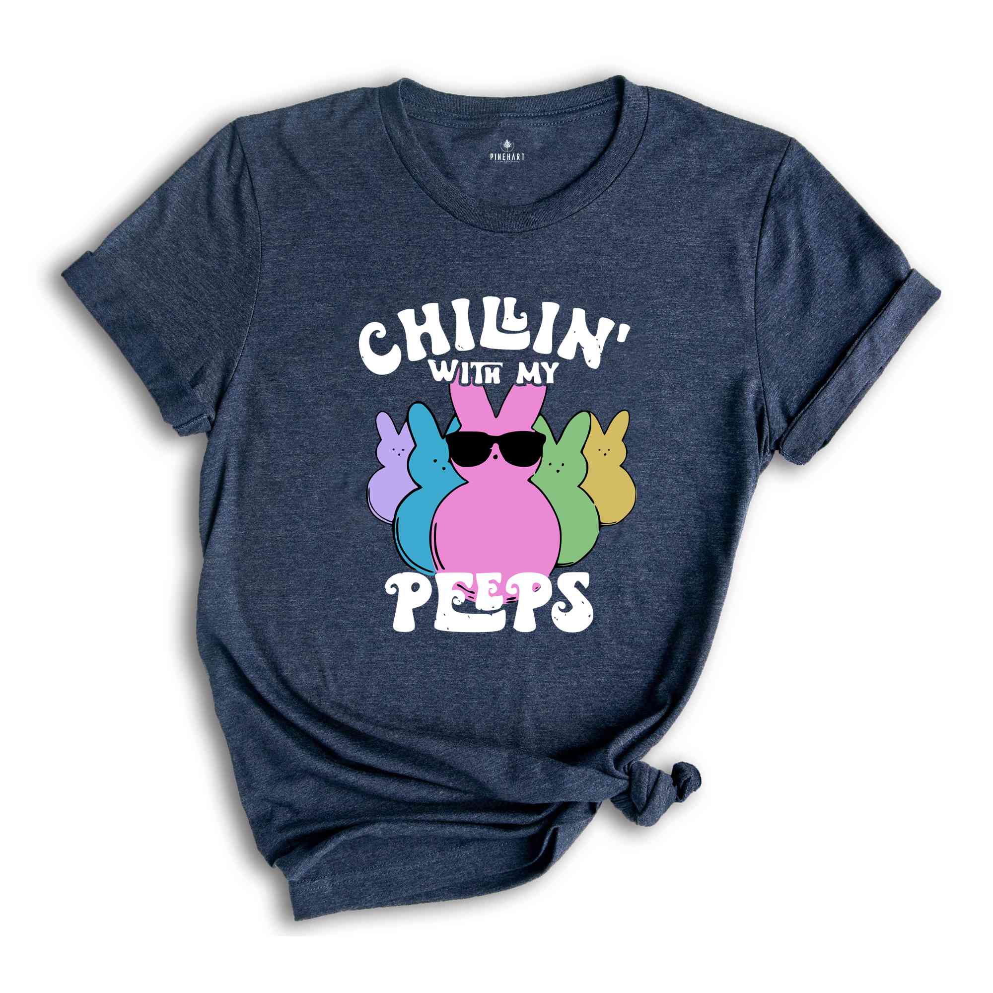 Chillin’ With My Peeps Shirt, Retro Easter Shirt, Easter Shirt, Cute Easter Shirt, Bunny Shirt, Easter 2024 shirt, Trendy Easter