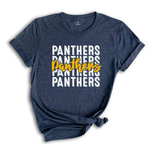 Team Mascot T-Shirt, Panthers Team Shirt, Panthers Team Spirit, Panthers Fan Gift, Panthers School Tee, Panthers Carolina Shirt