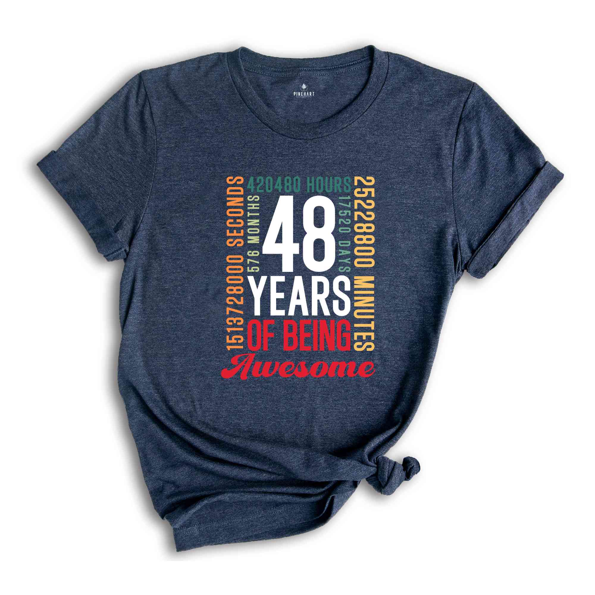 48 Years Of Being Awesome Shirt, 48 Years Shirt, 48th Birthday Shirt, Birthday Party Tee, Birthday Gift, Gen X Shirt, Adults Birthday Shirt