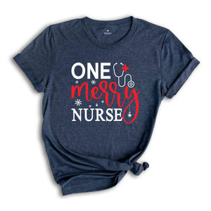 One Merry Nurse Shirt, Xmas Shirt, Christmas Gift, Holiday Shirt, 2021 Christmas, Christmas Nurse, Nurse Gift, Xmas Nursing Shirt