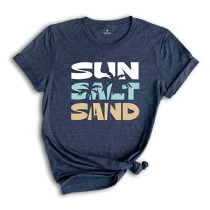 Sun Sand Salt T-Shirt, Vacation Shirt, Beach Shirt, Summer Vacation Tee, Palm Tree Summer Shirts, Vacation Matching Shirts