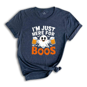 I'm Just Here for the Boos Shirt, Funny Halloween Ghost Shirt, Beer Lover Tee, Drinking Ghost, Halloween Party, Funny ghost Shirt