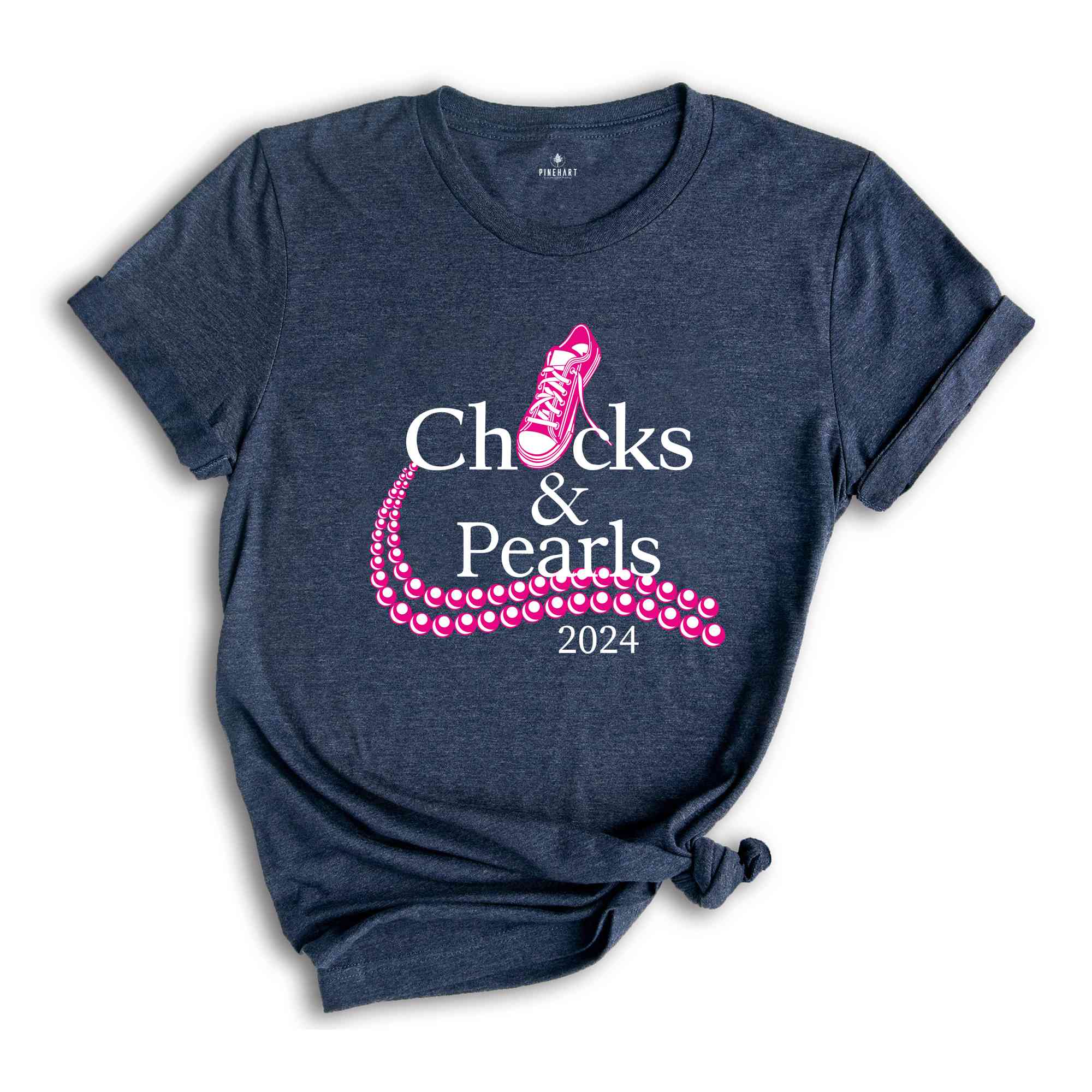 Chucks & Pearls 2024 Election T-Shirt, Kamala Harris Tee, Kamala Harris President 2024 Shirt, Usa Elections Gifts