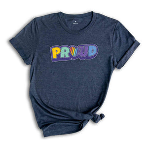 LGBTQ Proud T-Shirt, Rainbow Pride T-Shirt, V-neck Tee, Gay Pride T-Shirt, LGBTQ+ shirt, Pride Shirt, Pride Parade shirt, Cute T Shirt