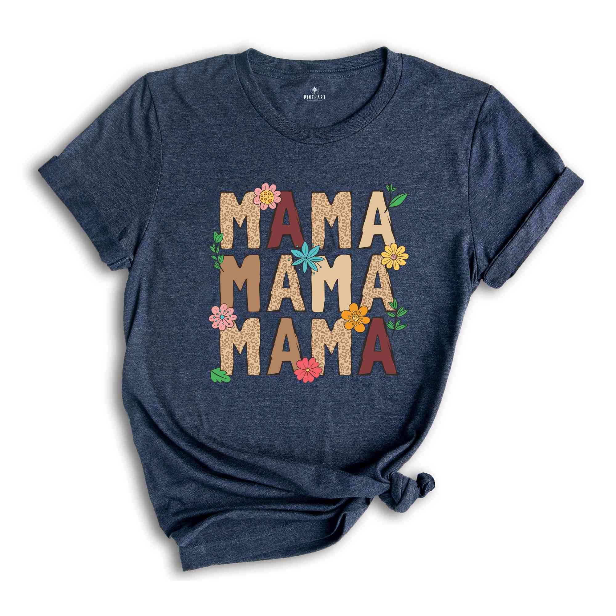 Mama Leopard Shirt, Leopard Mama Flower Shirt, Retro Mama Shirt, Mama Shirt, Boho Mama Shirt, Mother's Day Shirt, Floral Mama Shirt