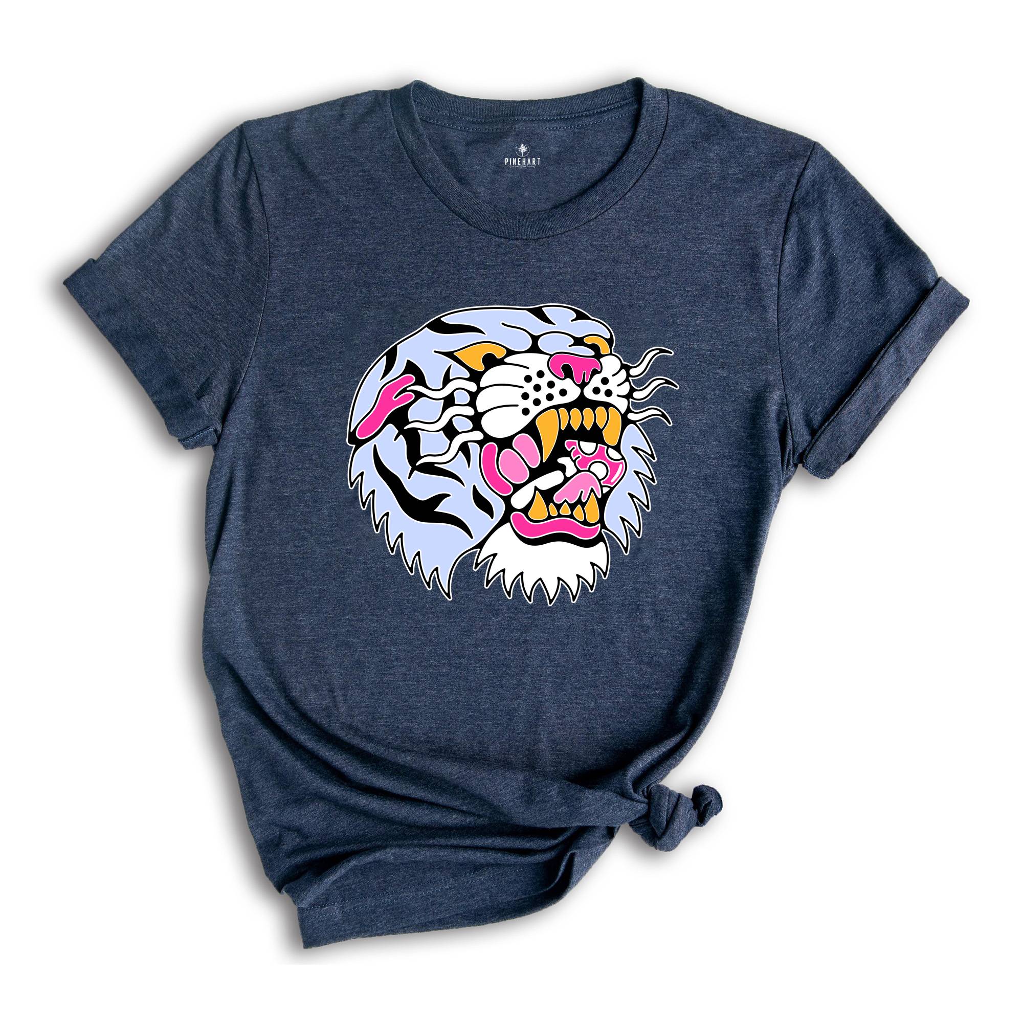 Tiger Shirt, Vintage Tiger Shirt, Tiger T-Shirt, Tiger Gift, Tiger Outfit, Tiger Face Shirt, Tiger Face Tee, Animal Shirts