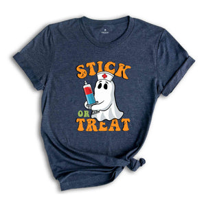 Stick Or Treat Shirt, Halloween Nurse Shirt, Nursing Shirt, Spooky Nurse Shirt, Funny Halloween Shirt, Cute Ghost Shirt, Nurse Ghost Shirt