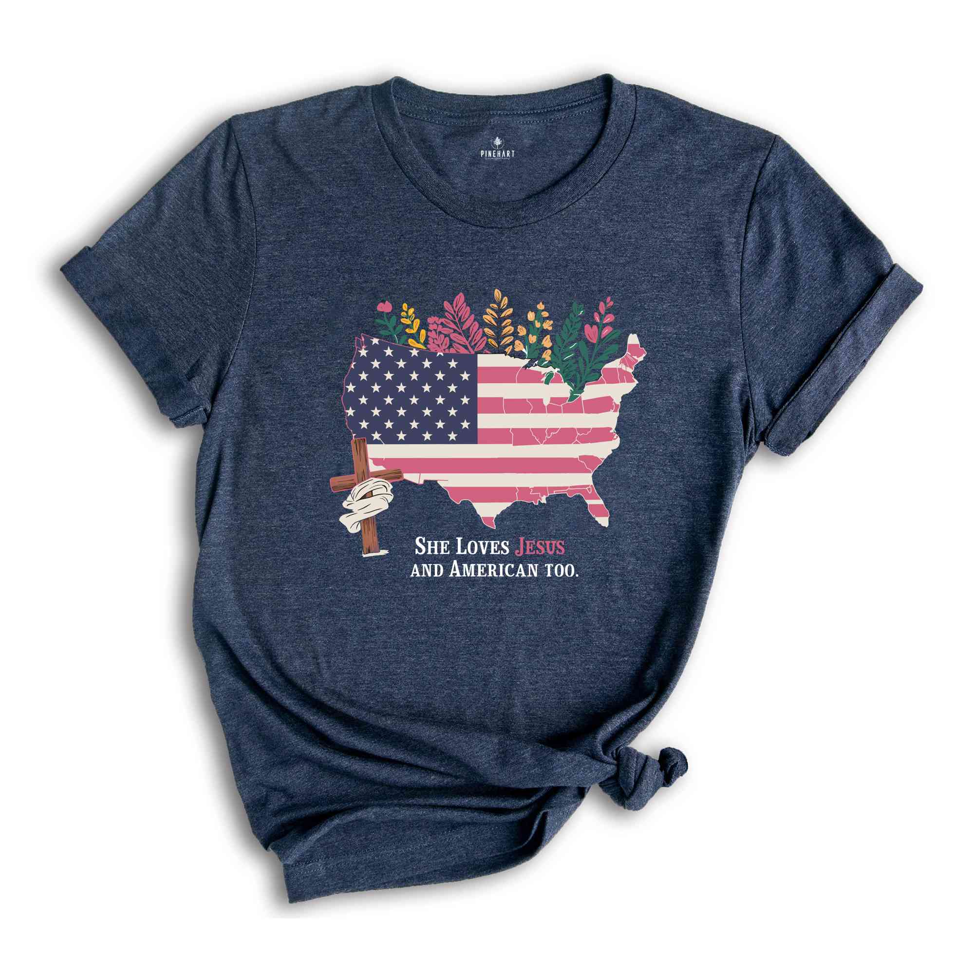 She Loves Jesus And America Too Shirt, 4th of July Shirt, Independence Day Tee, Christian 4th of July, Jesus Lover Shirt, Jesus Shirt