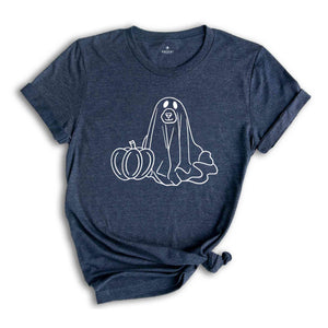 Ghost Dog Shirt, Cute Dog Ghost Tee, Dog Halloween Shirt, Cute Halloween Shirt, Ghost Cat T-Shirt, Funny Ghost Shirt