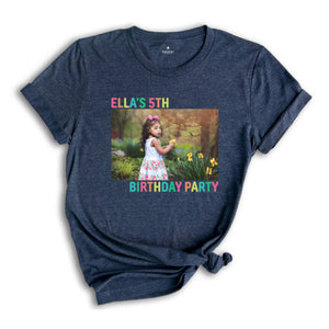 Custom Birthday Photo Shirt, Personalized Birthday Picture Shirt, Custom Text Shirt, Bday Party Shirt, Photo Matching Shirt, Custom Shirt