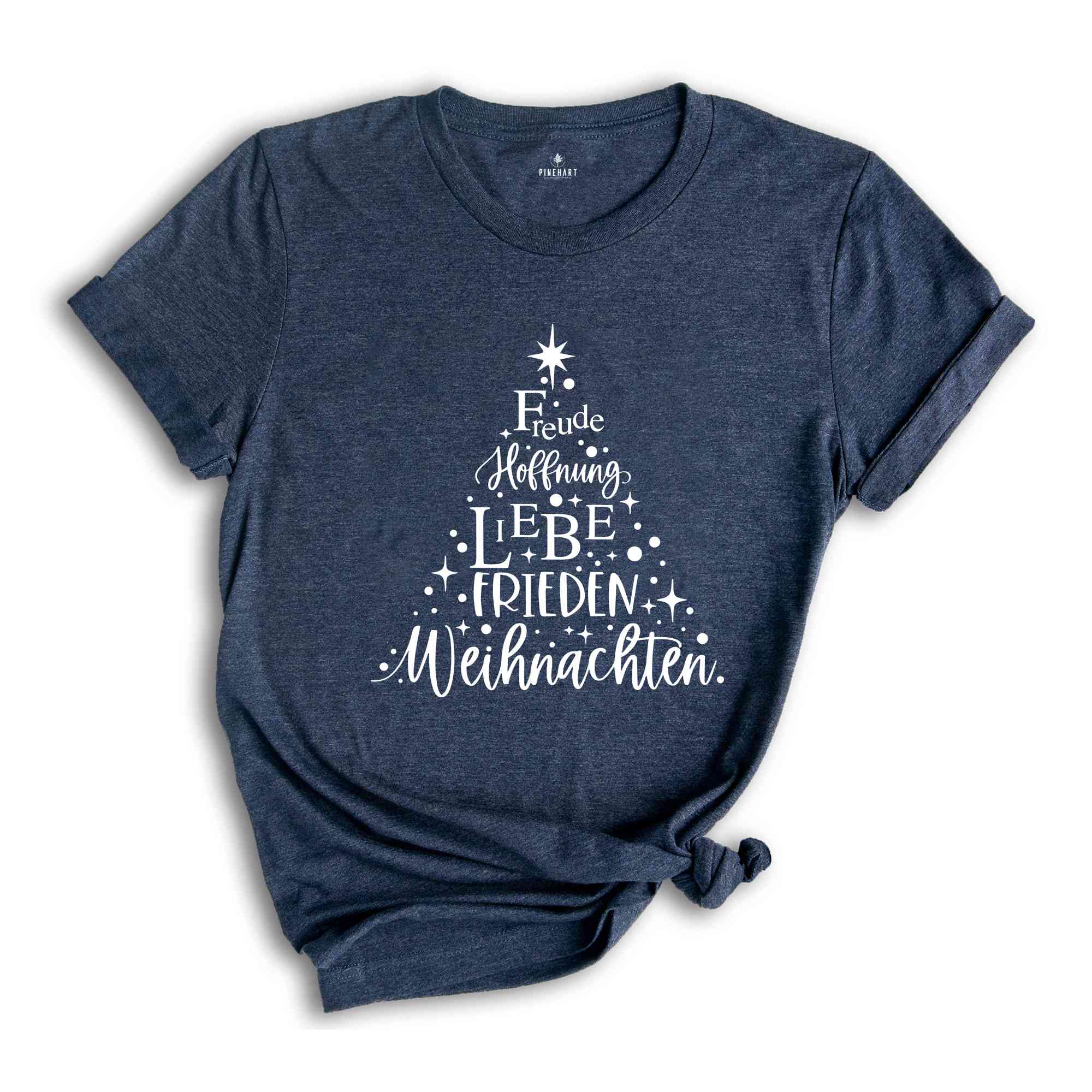 Freude Hoffnung Liebe Frieden Weihnachten T-Shirt, German Christmas Shirt, Christmas Tree Tee, Family Christmas Gift