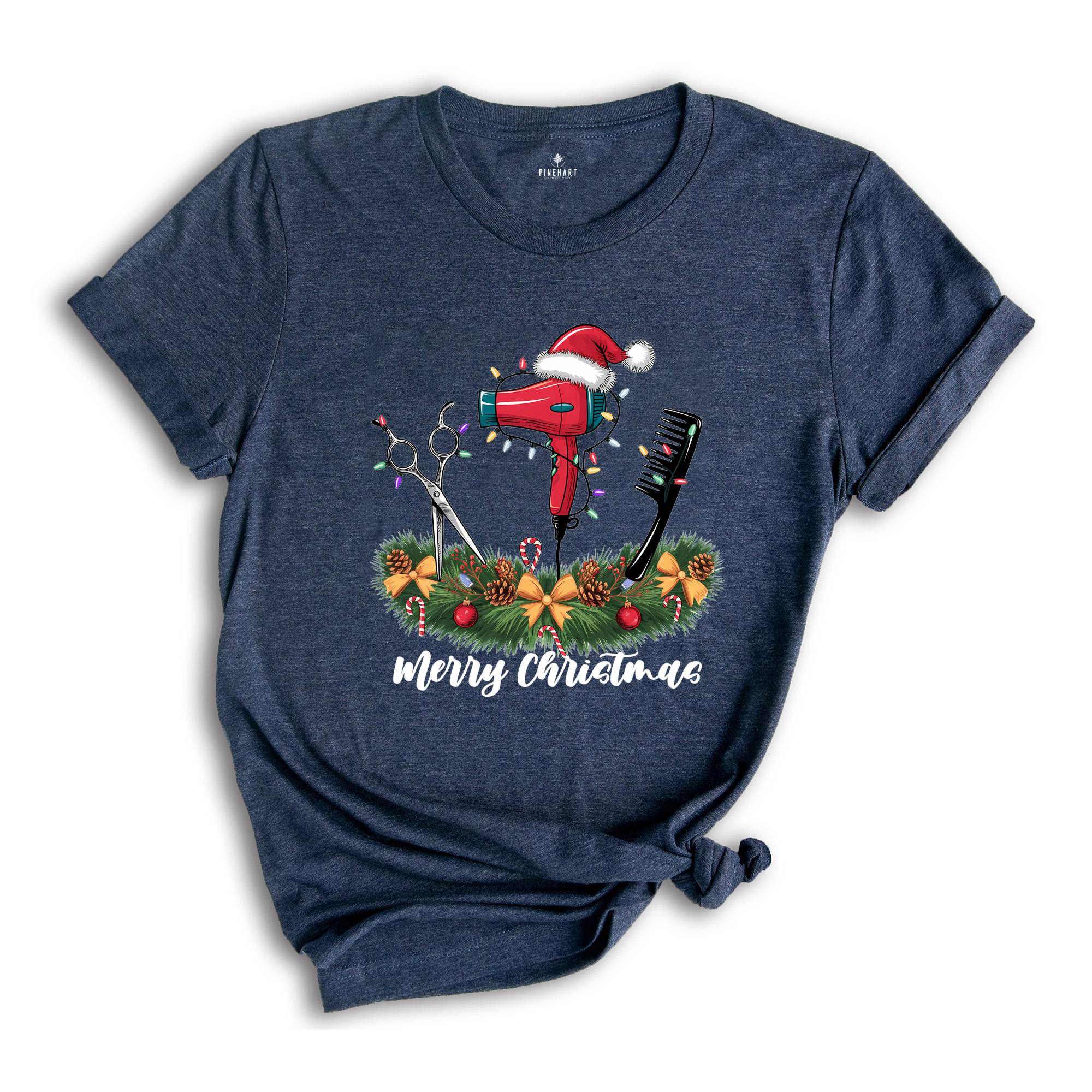 Merry Christmas Hair Stylist Shirt, Christmas Hair Stylist T-Shirt, Christmas Gift For Hair Stylist, Merry Christmas Shirt