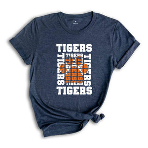 Stacked Tigers Paw, Tigers Mascot Shirt, Tigers Lover Shirt, Tigers Cheer Tee, School Spirit Shirt, Tigers School Team Shirt,