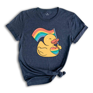 Cute Duck Shirt, Cute LGBT Shirt, LGBTQ Pride Shirt, Pride Ally Shirt, Pride Flag Shirt, Gay Shirt, Lesbian Shirt, Pride Shirt