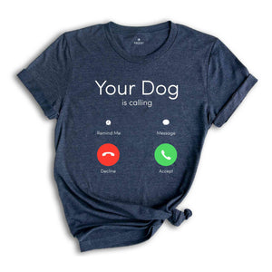 Your Dog Is Calling Shirt, Custom Phone Calling Shirt, Personalized Shirts, Custom Text Shirts, Incoming Call Screen Shirt