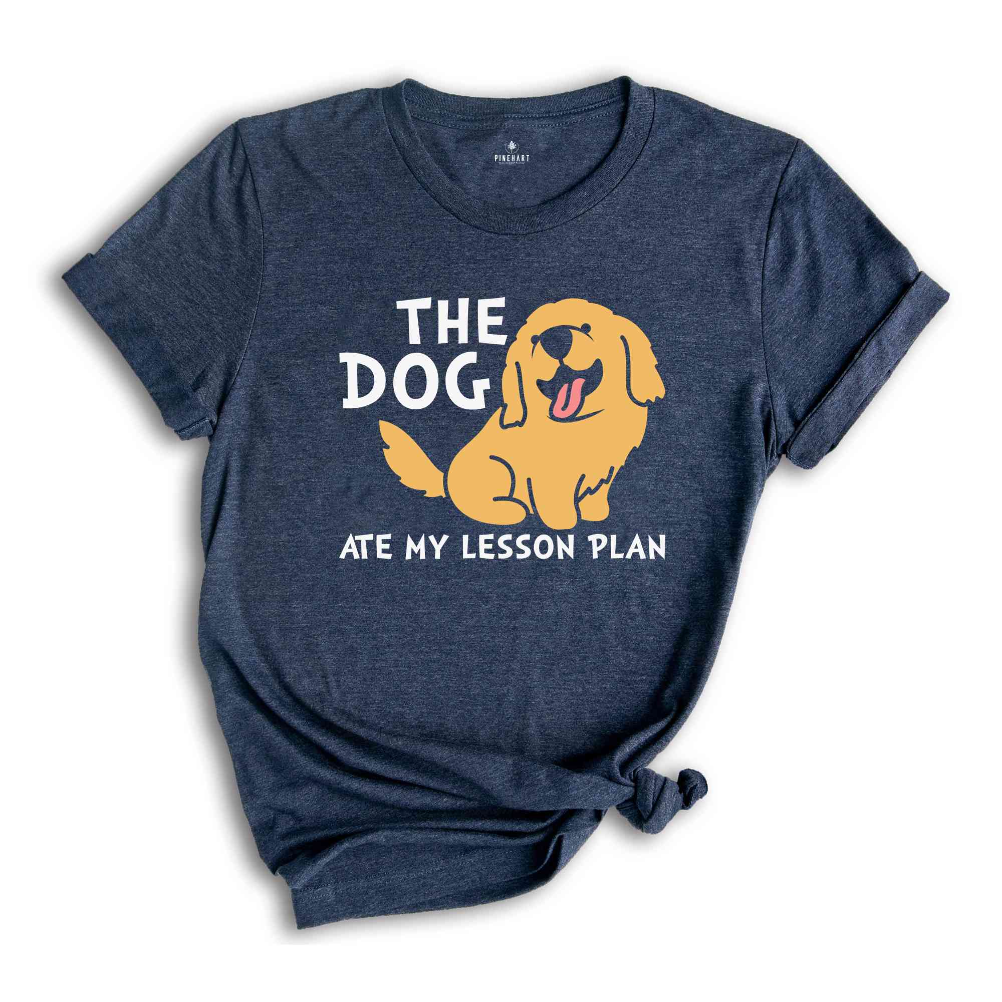 The Dog Ate My Lesson Plan Shirt, Floral Dog Shirt, Happy Tail Dog Tee, Golden Dog Gift, Sassy Dog Shirt