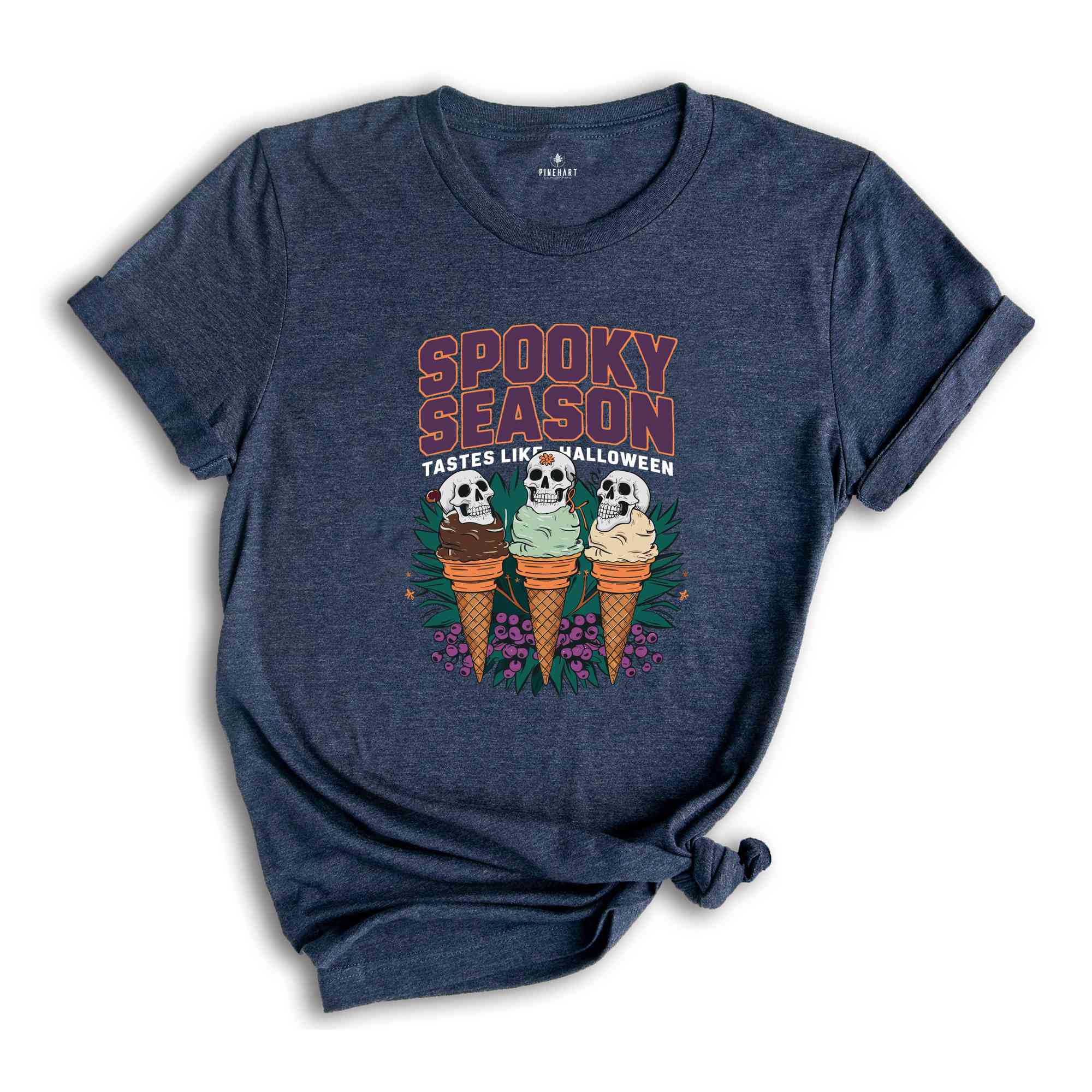 Spooky Season Tastes Like Halloween Shirt, Funny Halloween Shirt, Ghost Shirt, Halloween Gift, Retro Fall Shirt, Ice Cream Lover Gift