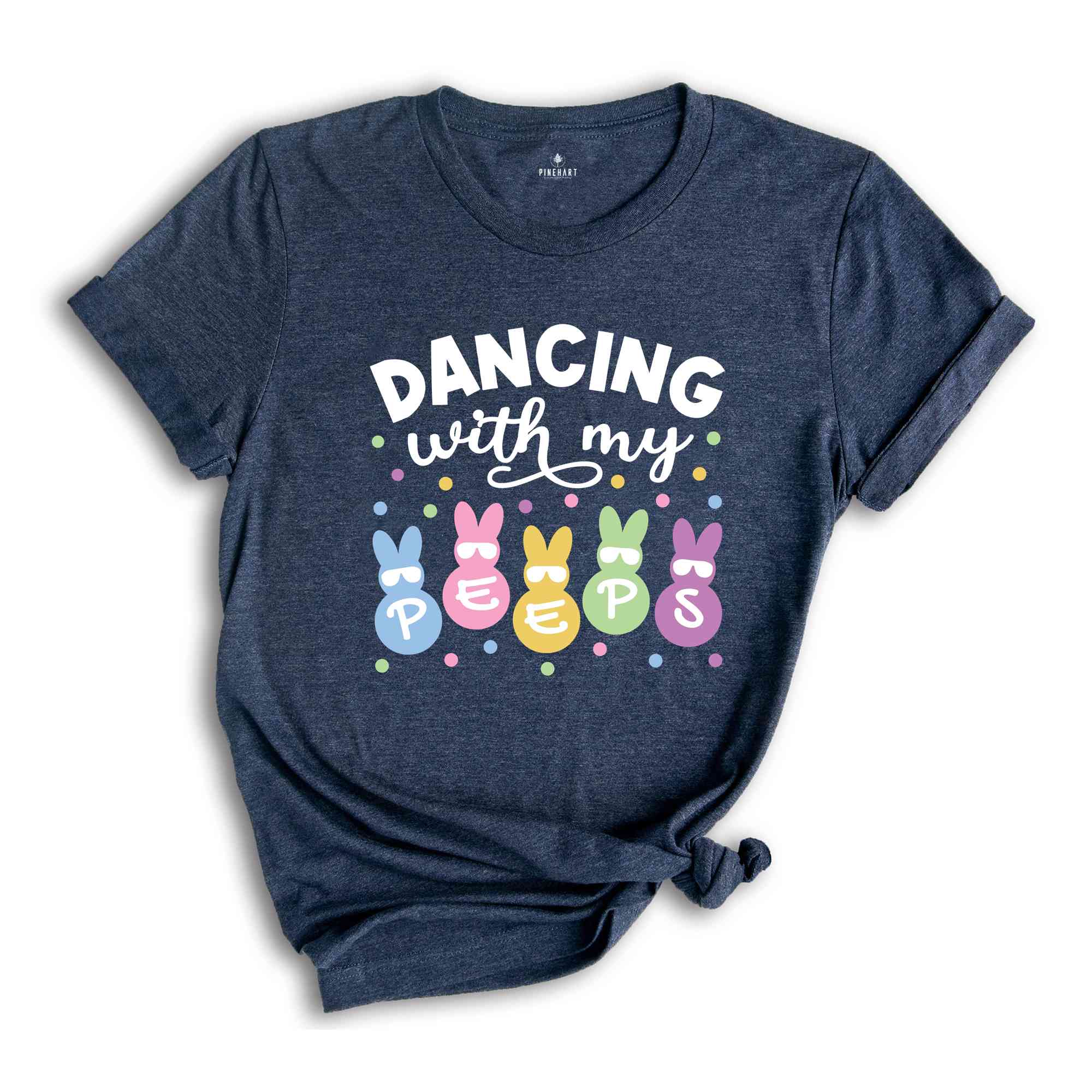 Dancing With My Peeps Shirt, Dancing Bunny with Sunglasses T-Shirt, Easter Bunny Shirt, Easter Day Gift, Easter Kids T-Shirt