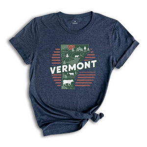 Retro State Of Vermont Shirt, State Of Vermont Shirt, State Shirt, Vermont Shirt, Vermont Lover Shirt, Family Trip Shirt, Travel Shirt