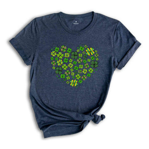 Saint Patricks Day Heart Shirt, Shamrock Heart Shirt, St. Patricks Day Tshirt, Shamrock Shirt, Patrick's Day Shirt