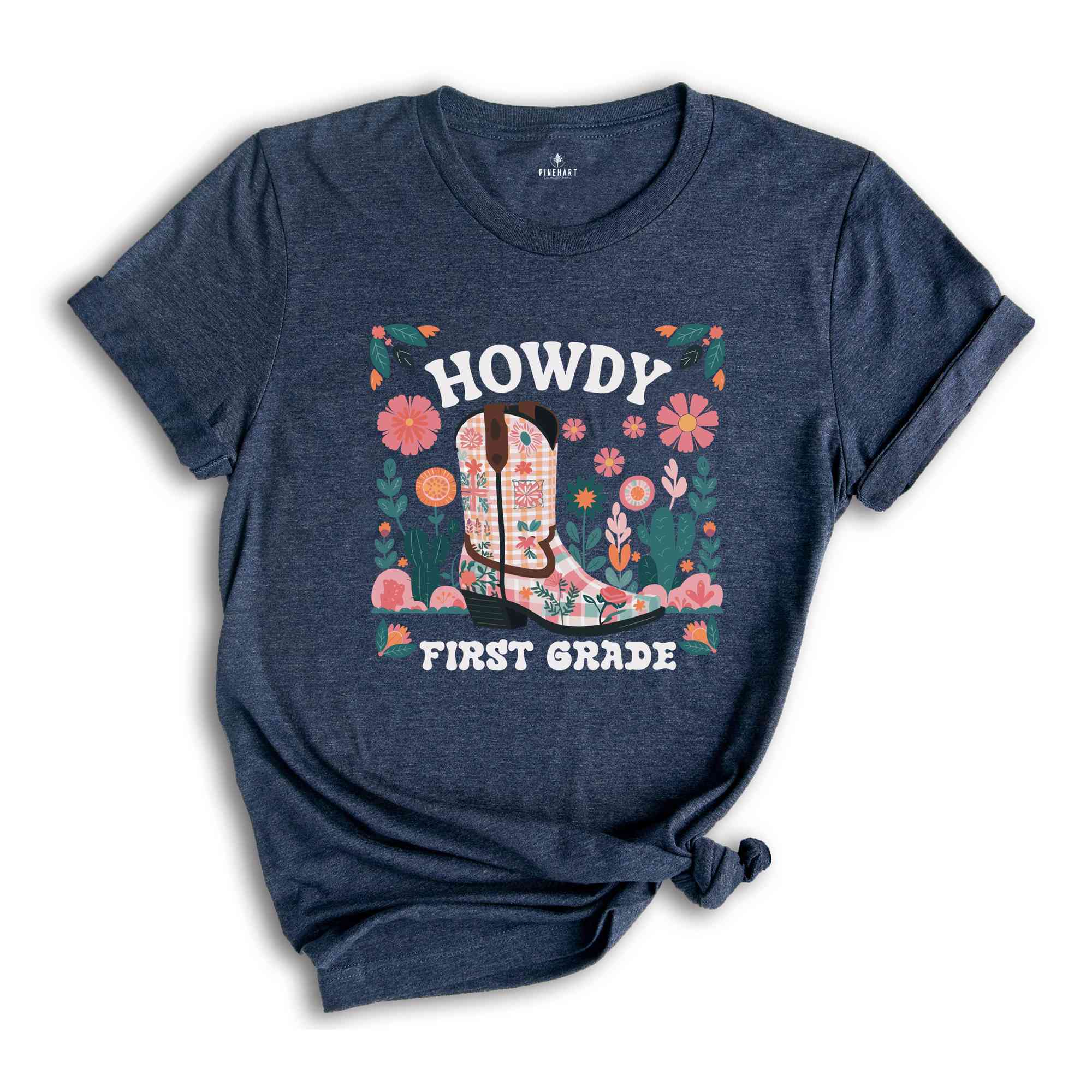 Howdy First Grade Shirt, 1st Grade Teacher Shirt, Western Teacher Shirt,Team Cowboy Shirt, Howdy Cowboys Shirt