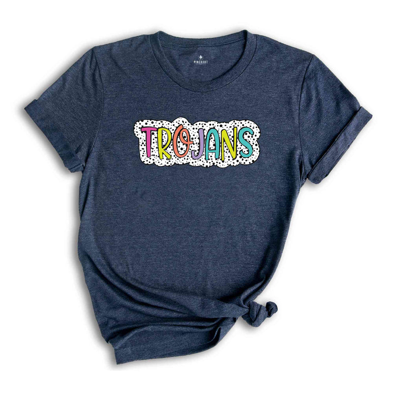 Trojans Team T-Shirt, Trojans Mascot Shirt, Trojans Fan Shirt, Football T-Shirt, Trojans Team Mascot