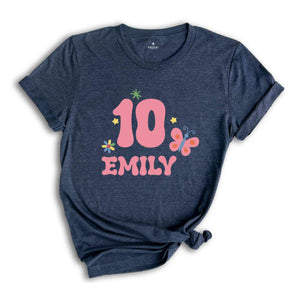 Custom In My Double Digits Era Shirt, Birthday Party Shirt, Matching Birthday Shirt,10th Birthday Shirt, Double Digits Birthday Girl Shirt