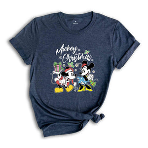 Mickey Christmas Shirt, Mickey Mouse Shirt, Mickey And Minnie Christmas Shirt, Christmas Couple Shirt, Mickey Family Shirt