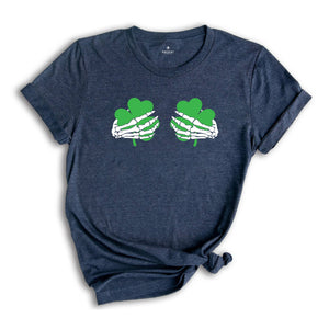 Shamrock Hand Skeleton Shirt, Skeleton St Patricks Day Shirt, Funny St Patricks Shirt, St Patricks Day Gift, St Pattys Day