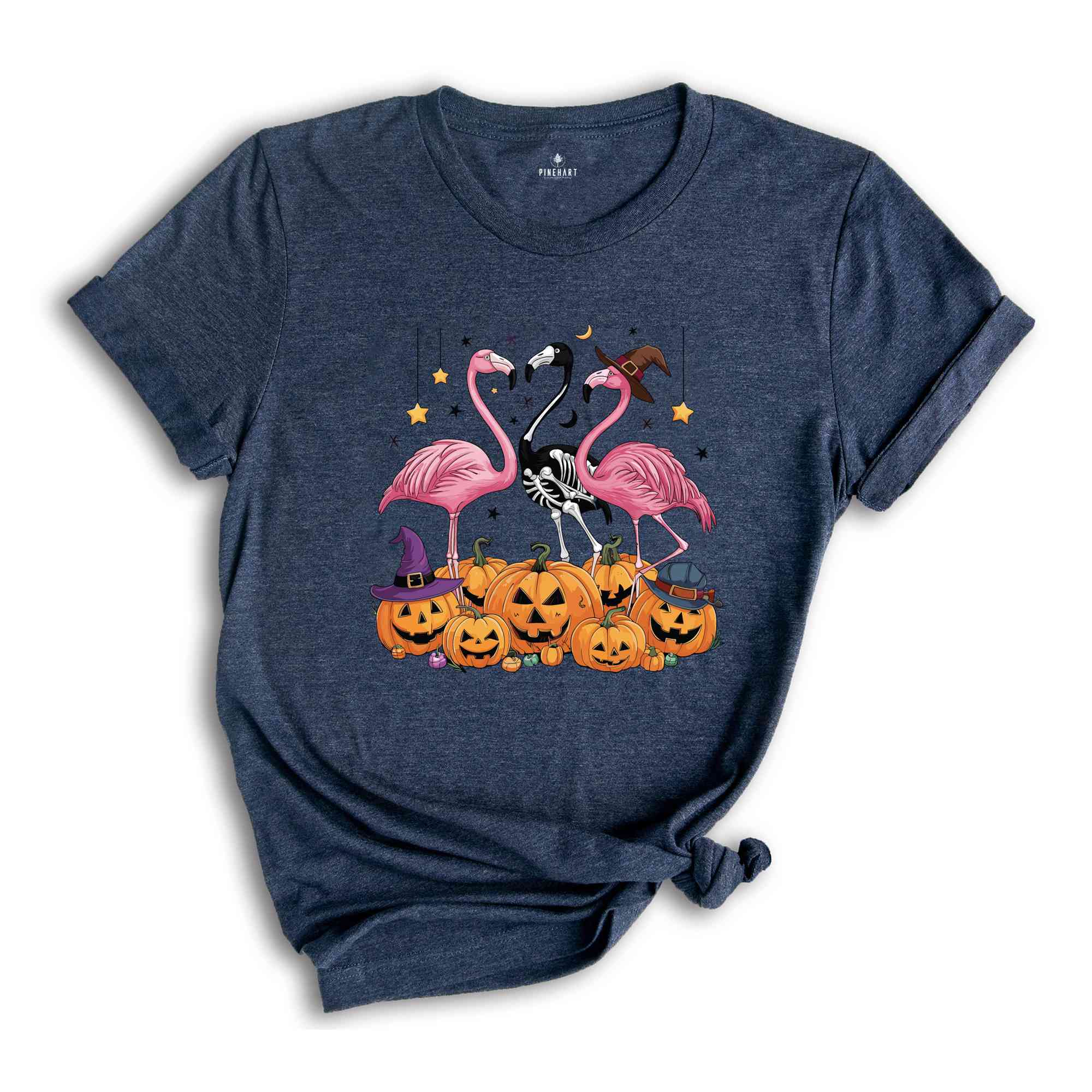 Halloween Flamingo shirt, Halloween Shirt, Happy Halloween, Retro Spooky Season, Pumpkin Patch Shirt, Flamingo Halloween T-shirts