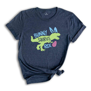 Bunny Saurus Egg Dinosaur T-shirt, Happy Easter Day Shirt, Trex Feast Tee, Spring Holiday, Dino Lover Gift, Dinosaur Easter Gift