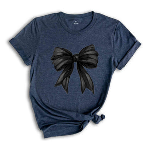 Coquette Halloween Shirt, Pumpkin T-Shirt, Halloween Shirt, Retro Halloween Tee, Fall Shirt, Black Bow Shirt, Halloween T-Shirt