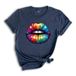 Rainbow Lips Shirt, LGBT Lips Shirt,Rainbow Shirt,LGBT Shirt,Lips Tshirt,Pride Shirt,Equality Shirts, Pride Month Tee