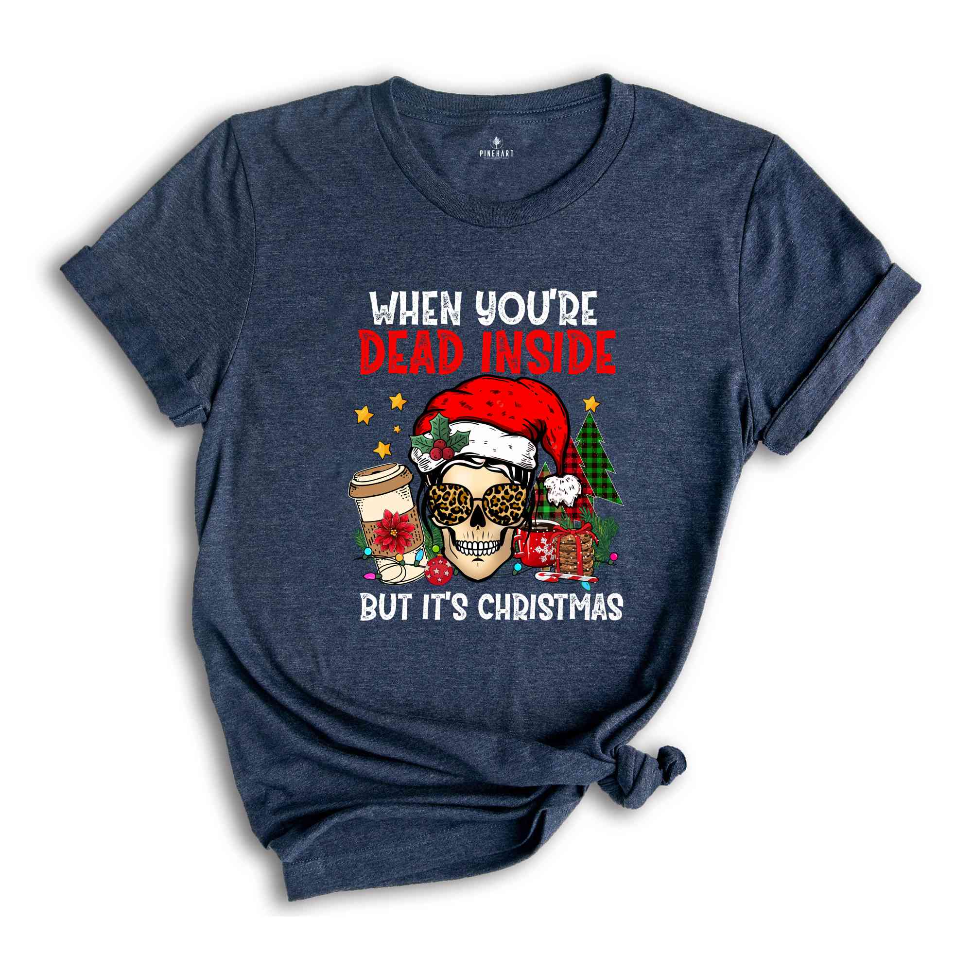 When You're Dead Inside But It's Christmas Shirt, Christmas Party Shirt, Christmas Skeleton Shirt, Xmas Gift, Funny Christmas Shirt