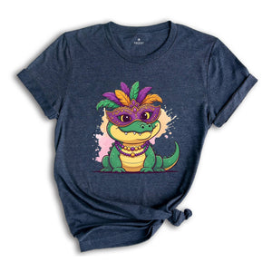 Mardi Gras Crocodile Shirt, Mardi Gras Tshirt, Mardi Gras Alligator Shirt, Fat Tuesday Tee, Mardi Gras Carnival Shirt, Mardi Gras Lover Tee